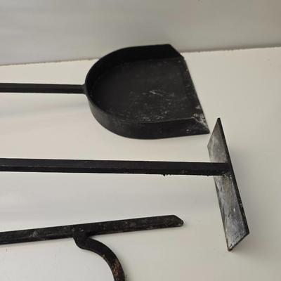 Rustic Fireplace Tool Set with Burl Root Handle Hearth Broom – 4 Pieces