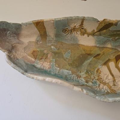 Handmade Organic Studio Pottery Tray – Abstract Glaze Design