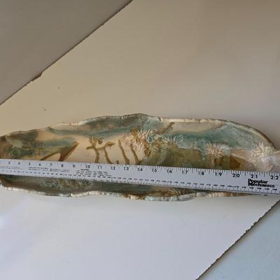 Handmade Organic Studio Pottery Tray – Abstract Glaze Design