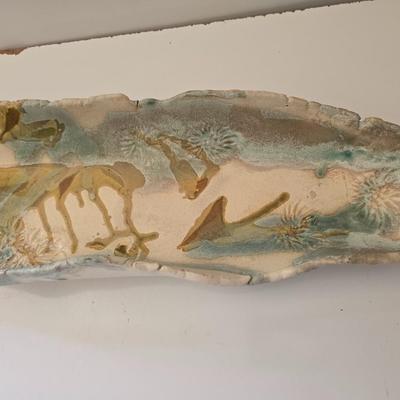 Handmade Organic Studio Pottery Tray – Abstract Glaze Design
