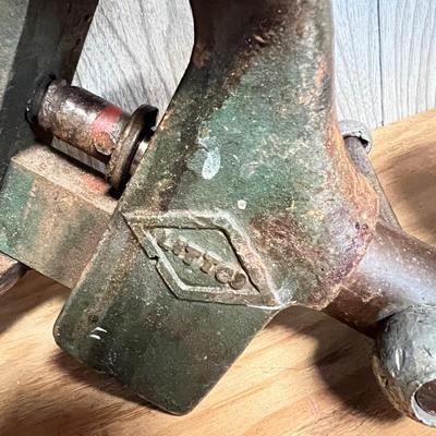Vintage Metal Lot - Cable Cutter, Littco Vise, Cast Iron, Brass Bell