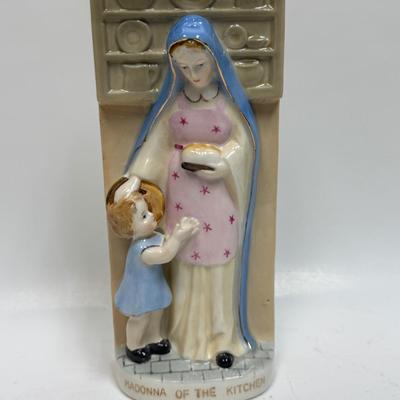 Vintage Ceramic "Madonna of the Kitchen" Relief Figurine