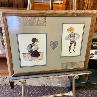 Lot 108 Amish children print