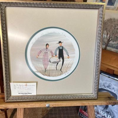 Lot 109 Amish Man & wife print