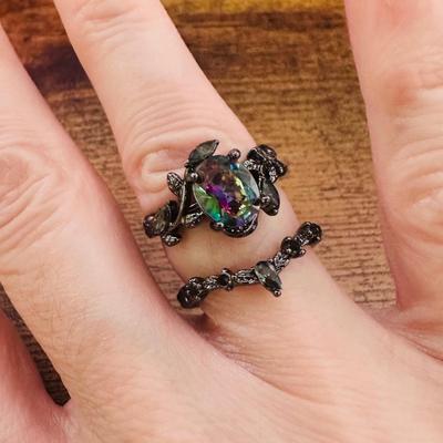 Beautiful Retro Style Two Piece Ring Set