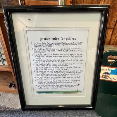 Lot 112 Rules for Golfers