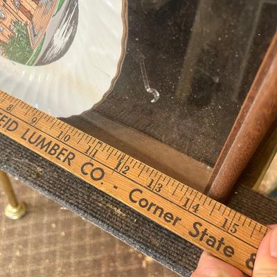 Lot 121 Shadow box w/ plate from church