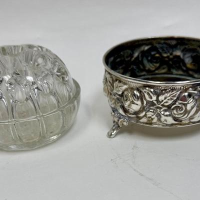 Antique De Uberti Flower Frog Silver Plated Footed Base Italy