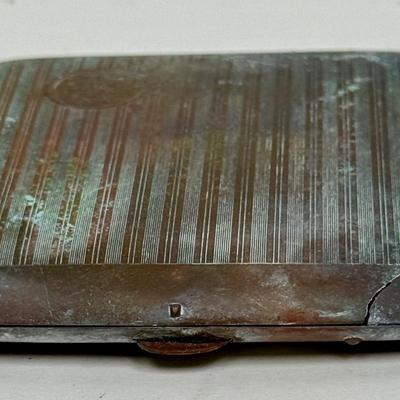 Antique Silverplated Copper Cigarette Case - c1910-1920