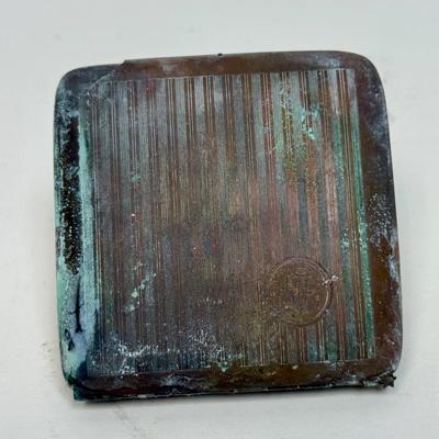 Antique Silverplated Copper Cigarette Case - c1910-1920
