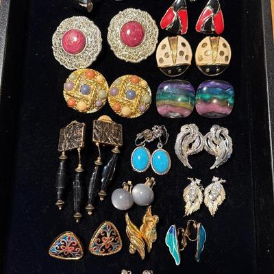 16 pairs clip-on earrings