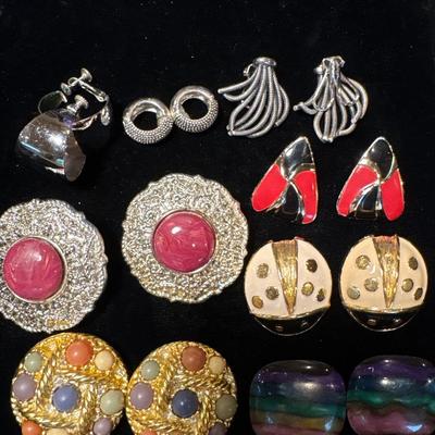 16 pairs clip-on earrings