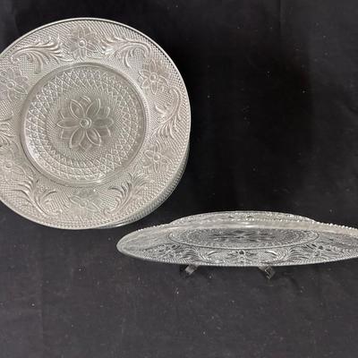 American Brilliant cut glass luncheon plates (12)