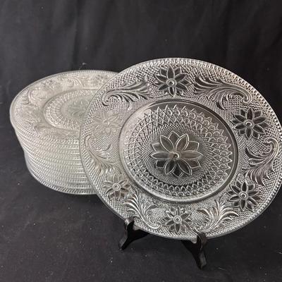 American Brilliant cut glass luncheon plates (12)