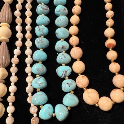 4 beaded necklaces