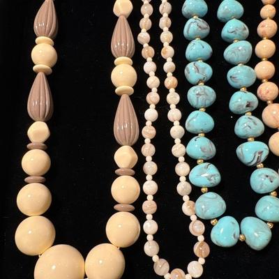 4 beaded necklaces