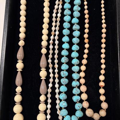 4 beaded necklaces