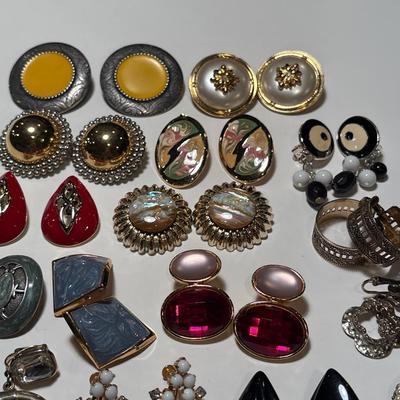 16 pair clip-on earrings
