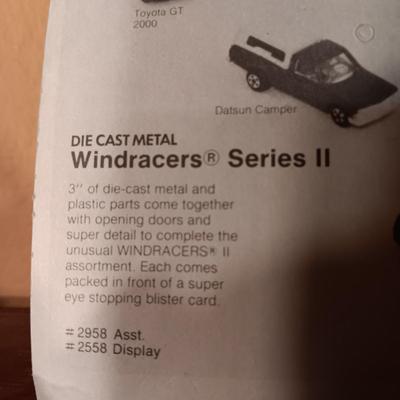 1976 WINDRACERS DIE-CAST MODEL TOYS, SEALED