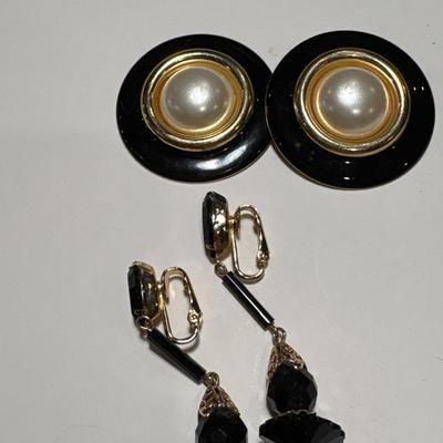 Black tone earrings