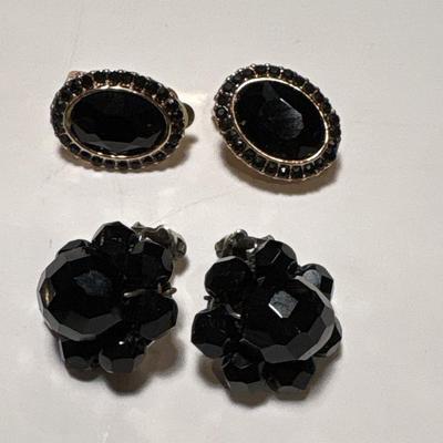 Black tone earrings