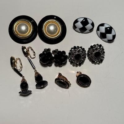 Black tone earrings
