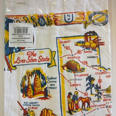 Vintage Souvenir State 22" square Flour Sack Towels