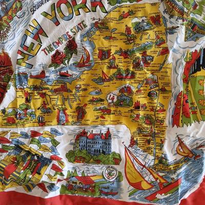 Vintage Souvenir State 22" square Flour Sack Towels