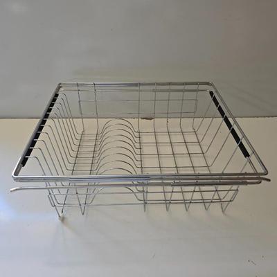 Mixed Kitchen Tools Lot – 16 Pieces + Over-the-Sink Dish Rack