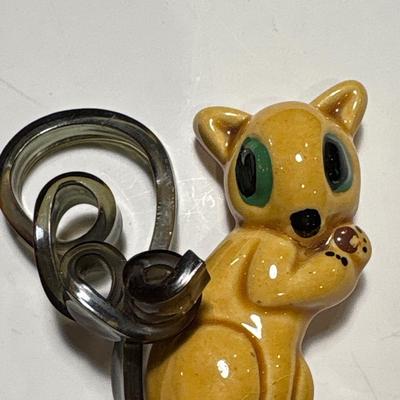 Vintage ceramic squirrel with lucite tail