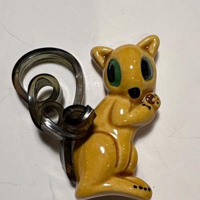 Vintage ceramic squirrel with lucite tail