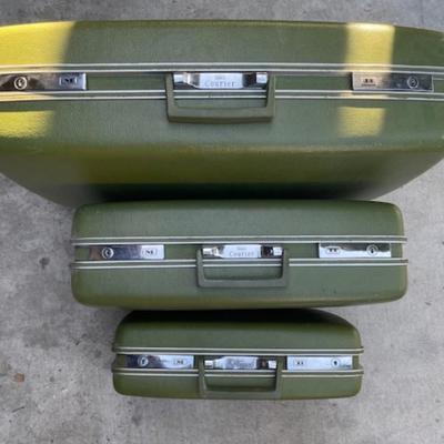 Vintage 3 Piece Luggage Set