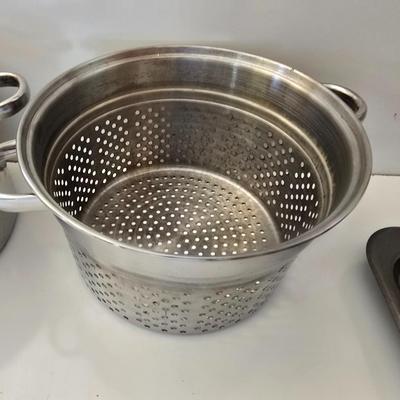 Stainless Steel Cookware & Broiler Pan Lot – 3-Piece Bundle