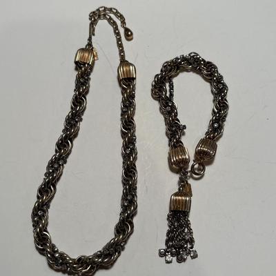 Vintage Kramer of New York necklace & bracelet