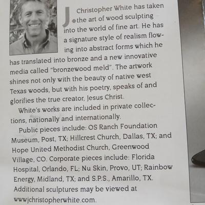 Inspirational Christian Art Lot – J. Christopher White Driftwood Cross & "Victory Tune" Poem Plaque