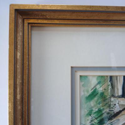 Original Framed Watercolor by Schilling – “Ephraim’s Shed” – Rustic Americana