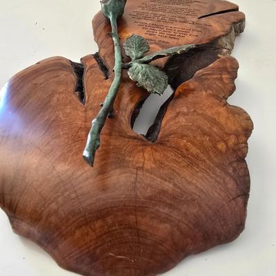 J. Christopher White – “Li’l Rosebud” Bronze & Wood Wall Sculpture