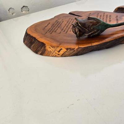 J. Christopher White – “Li’l Rosebud” Bronze & Wood Wall Sculpture