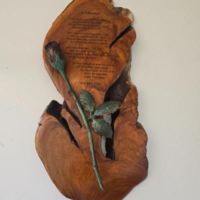 J. Christopher White – “Li’l Rosebud” Bronze & Wood Wall Sculpture