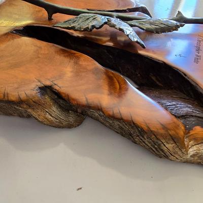 J. Christopher White – “Li’l Rosebud” Bronze & Wood Wall Sculpture