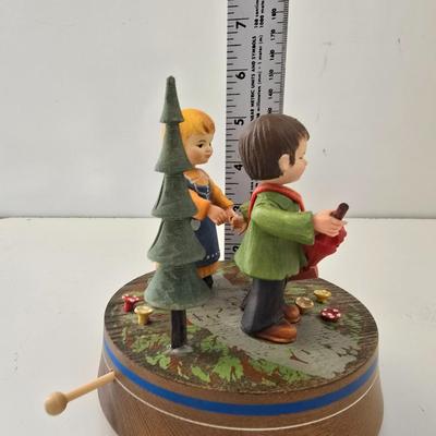 ANRI Italy Wood Music Box – “As Time Goes By” – Hand Carved & Painted