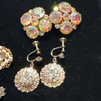 Vintage clip on earrings