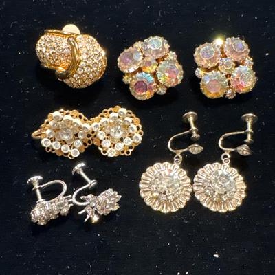 Vintage clip on earrings