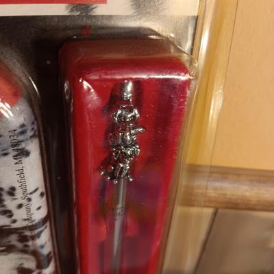 HANDMADE DISPLAY CASE FILLED WITH DISNEY'S 101 DALMATIANS TOYS PLUS A STYLUS COLLECTOR'S PEN