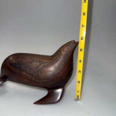 Hand Carved Balancing Seal Sea Lion