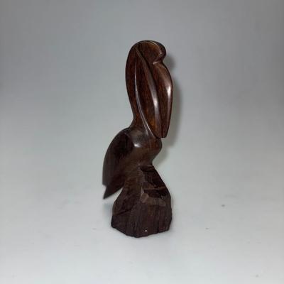 Wood Pelican Carved Seaside Figure