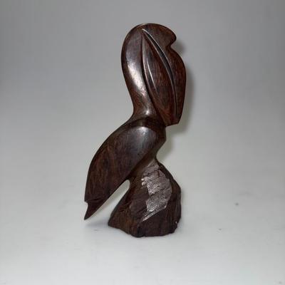 Wood Pelican Carved Seaside Figure