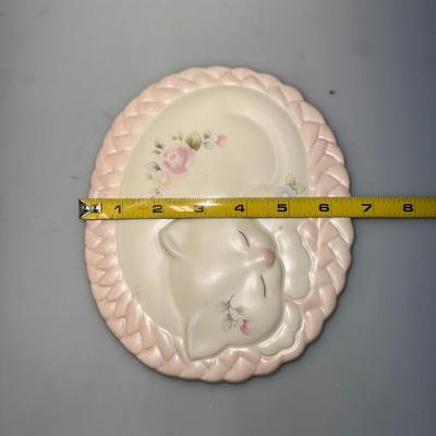 Cat On Rug Ceramic Oval Trivet, Pfaltzgraff