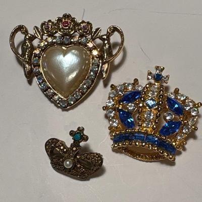 Vintage Crown brooches