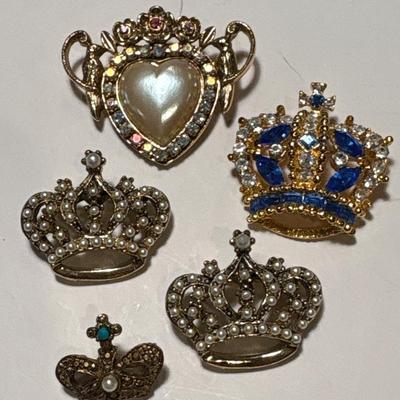 Vintage Crown brooches